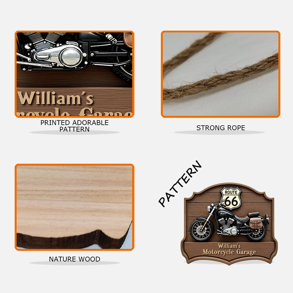 Motorrad - Personalisiertes Biker-Holzschild in individueller Form