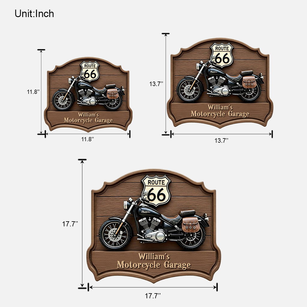 Motorrad - Personalisiertes Biker-Holzschild in individueller Form