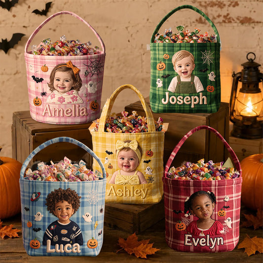 Halloween Trick-or-Treat - Personalized Kid Canvas Bucket Bag