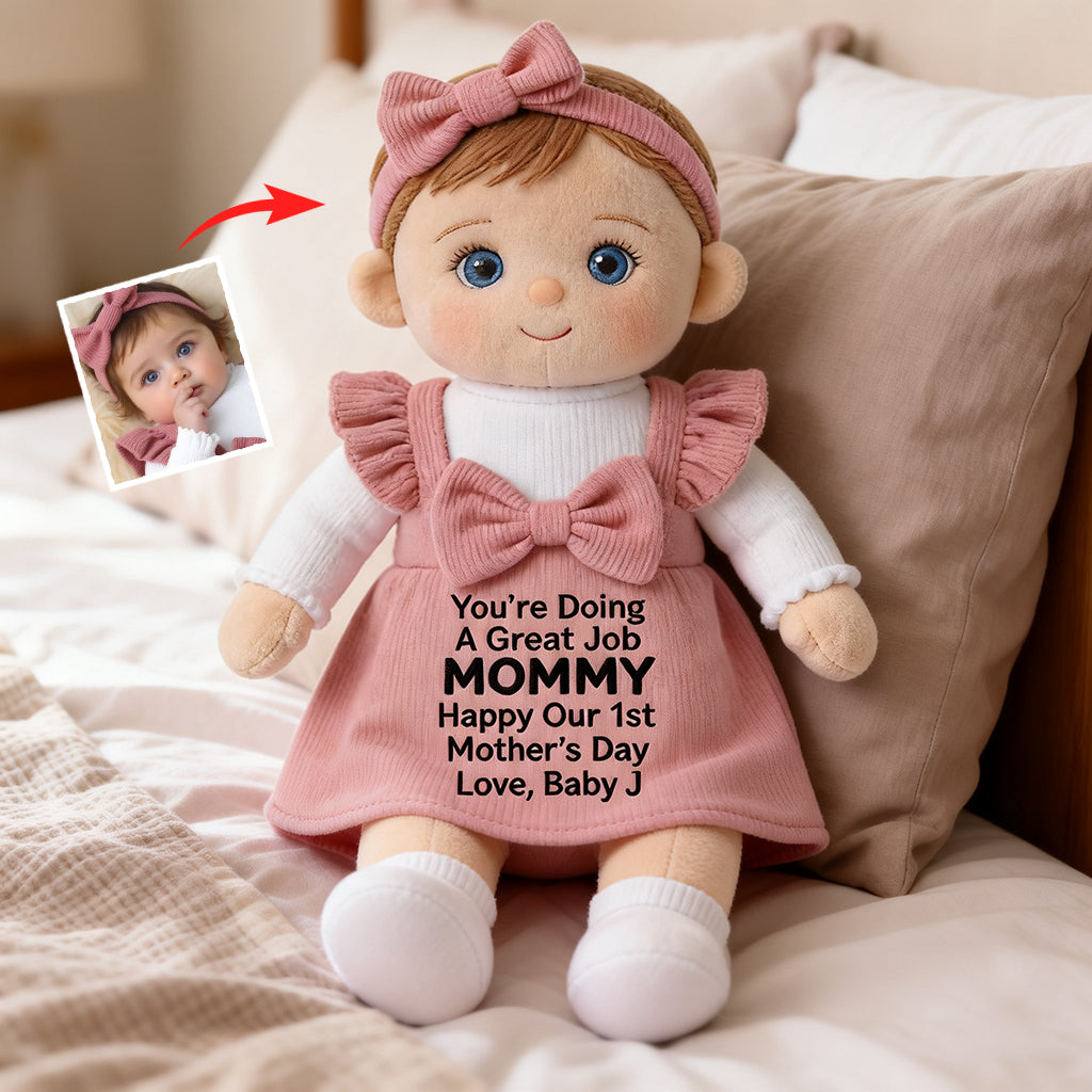 Du machst das toll, Mama! – Personalisiertes Premium-Kunstfellkissen für Mütter