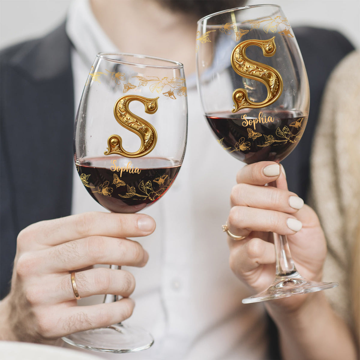 Für immer beste Freundinnen – Personalisiertes Weinglas mit langem Stiel