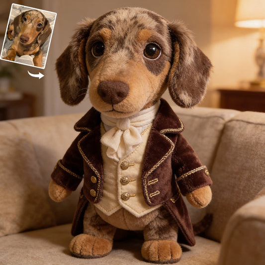 Renaissance Royal Haustier-Kissen mit individuellem Hunde- oder Katzenfoto - Personalisiertes Premium-Kunstfellkissen für Hunde