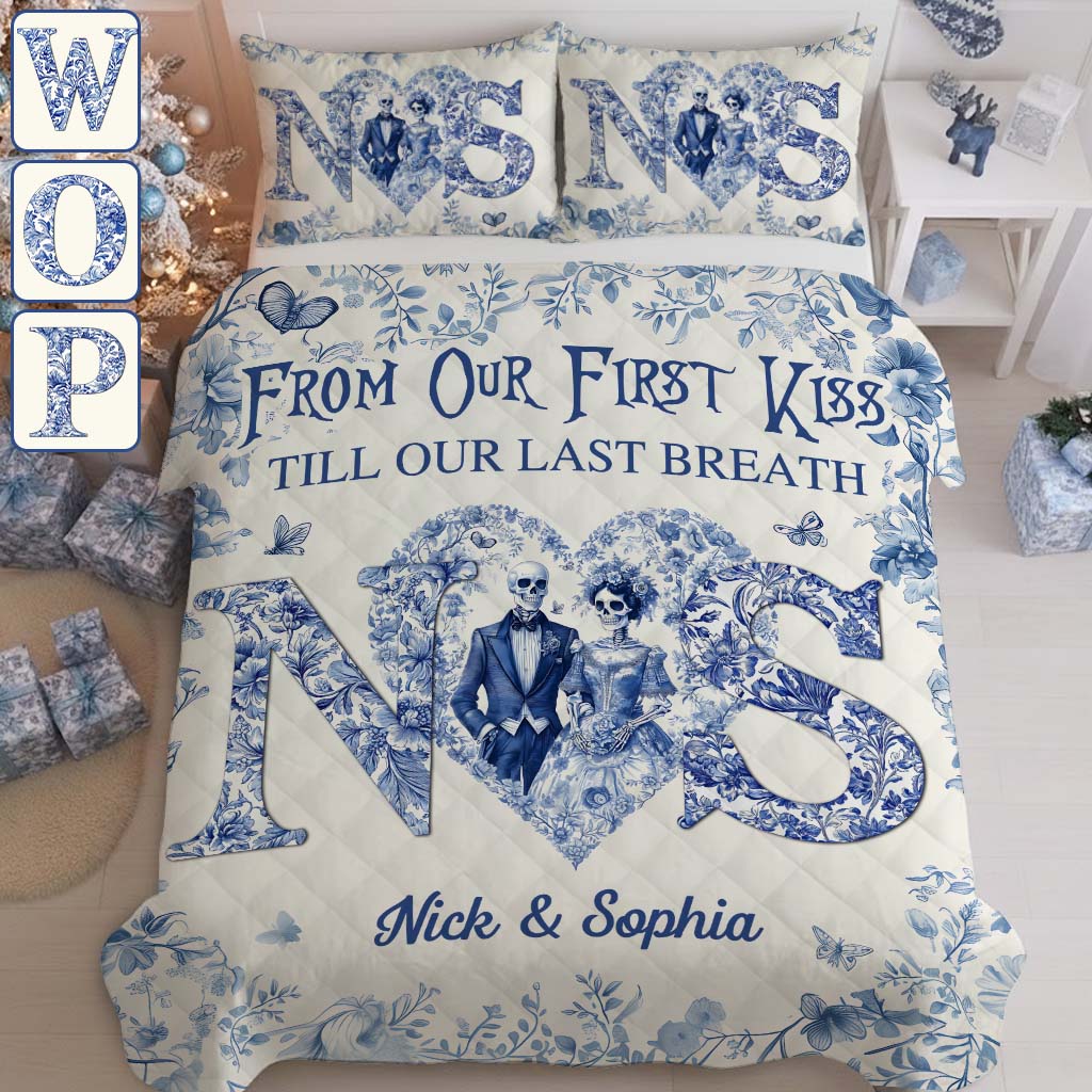 Till Death Do Us Part - Personalized Couple Quilt Set