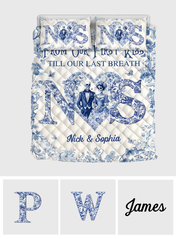 Till Death Do Us Part - Personalized Couple Quilt Set