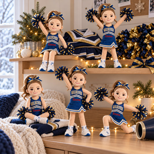 Cheerleading Mädchen - Personalisierte Cheerleading Plüschpuppe