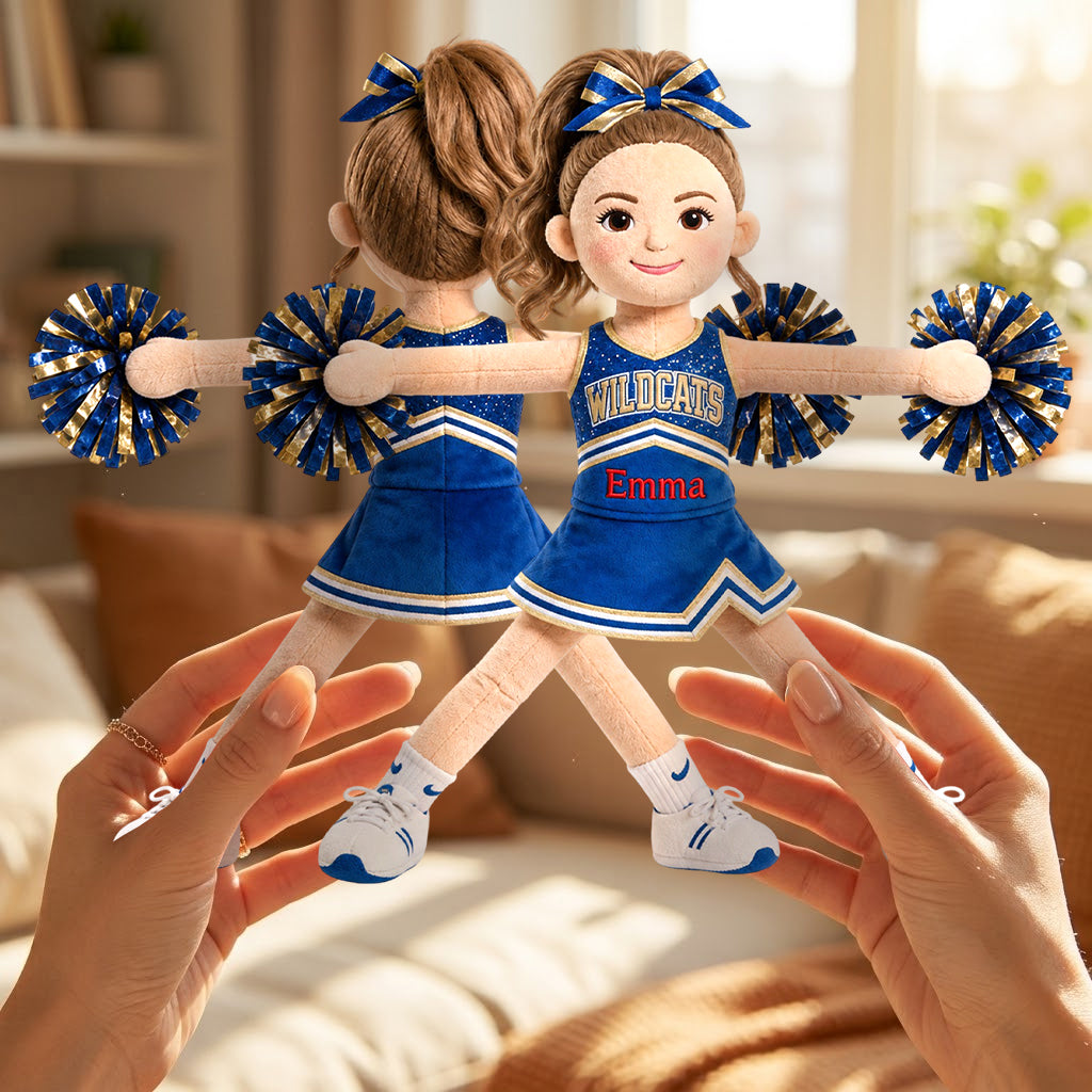 Cheerleading Girls - Personalized Cheerleading Posable Plush Doll