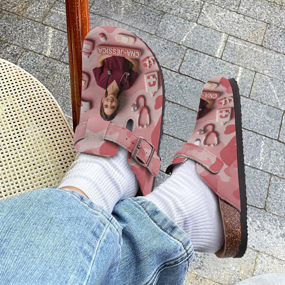 Nurse Life - Personalisierte Pflegeclogs mit Fußgewölbeunterstützung