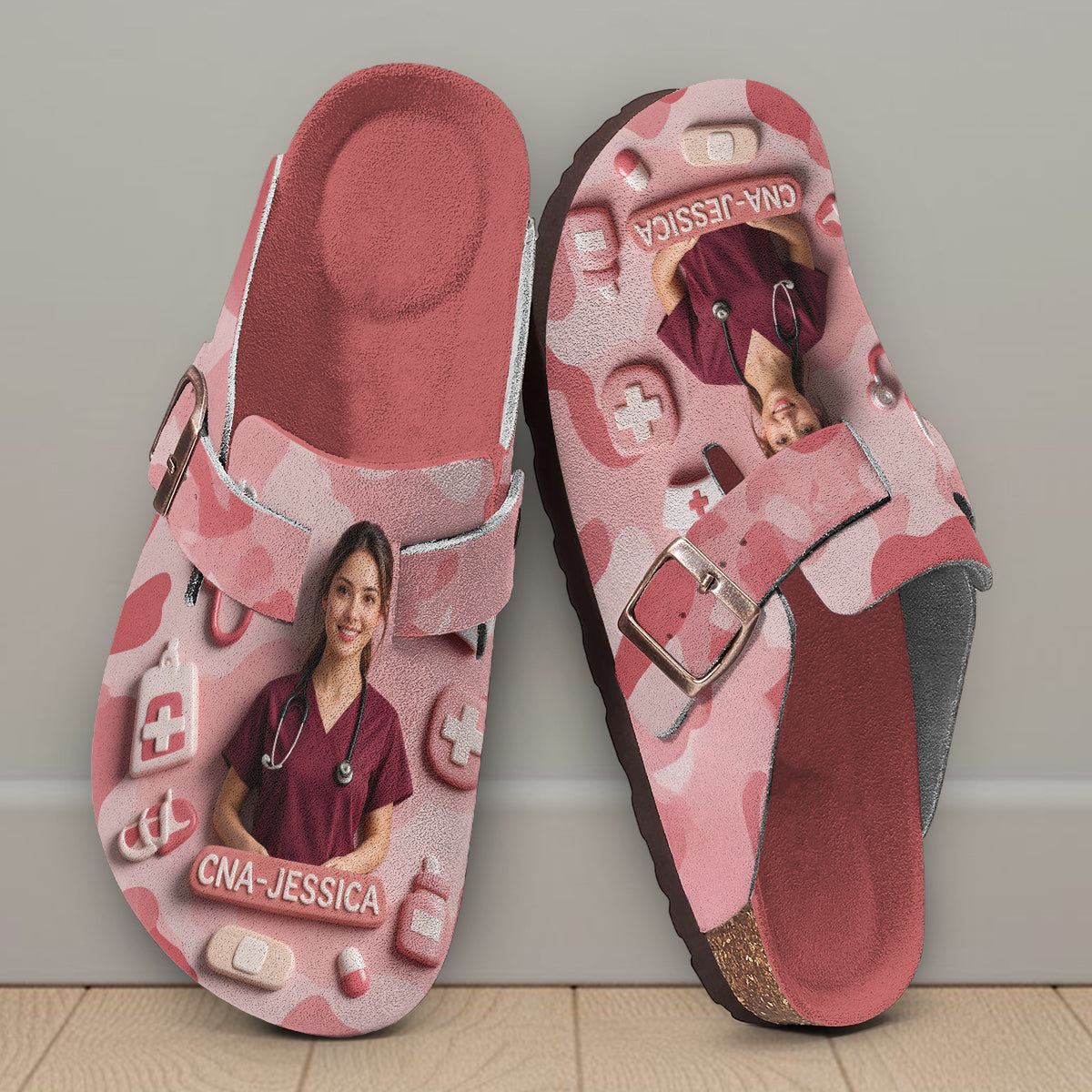 Nurse Life - Personalisierte Pflegeclogs mit Fußgewölbeunterstützung
