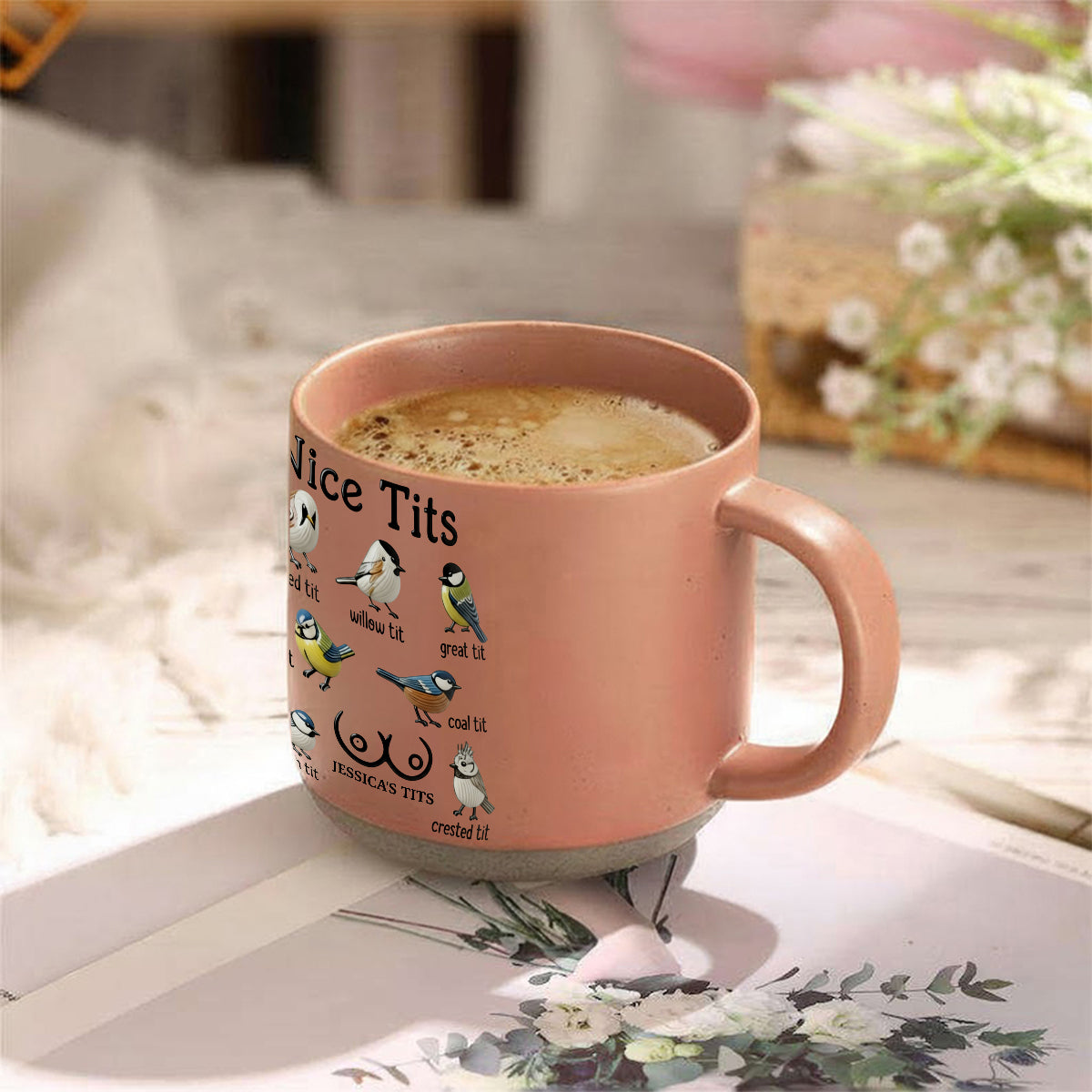 Schöne Titten – Personalisierte Keramiktasse mit Pärchenmotiv