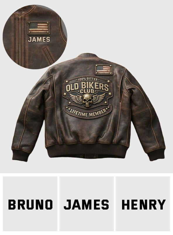 Old Biker Club - Personalized Biker Bomber Jacket
