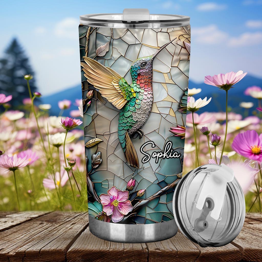 Artistic Hummingbird - Personalized Gardening Tumbler