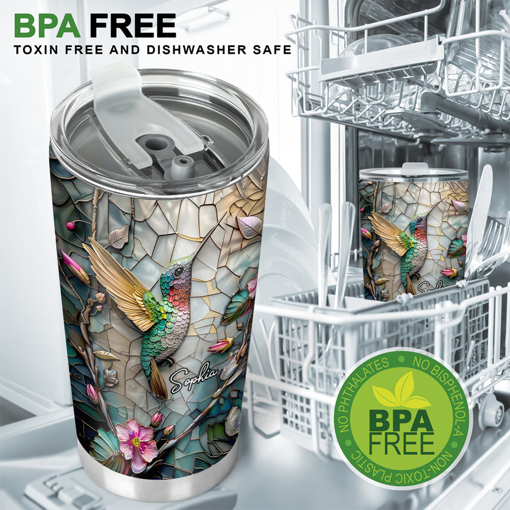 Artistic Hummingbird - Personalized Gardening Tumbler