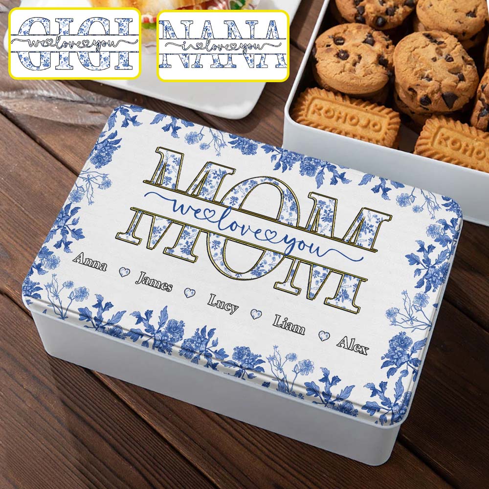 Mom We Love You Gift For Mom, Grandma,... - Personalized Mother Biscuit Tin (Test)