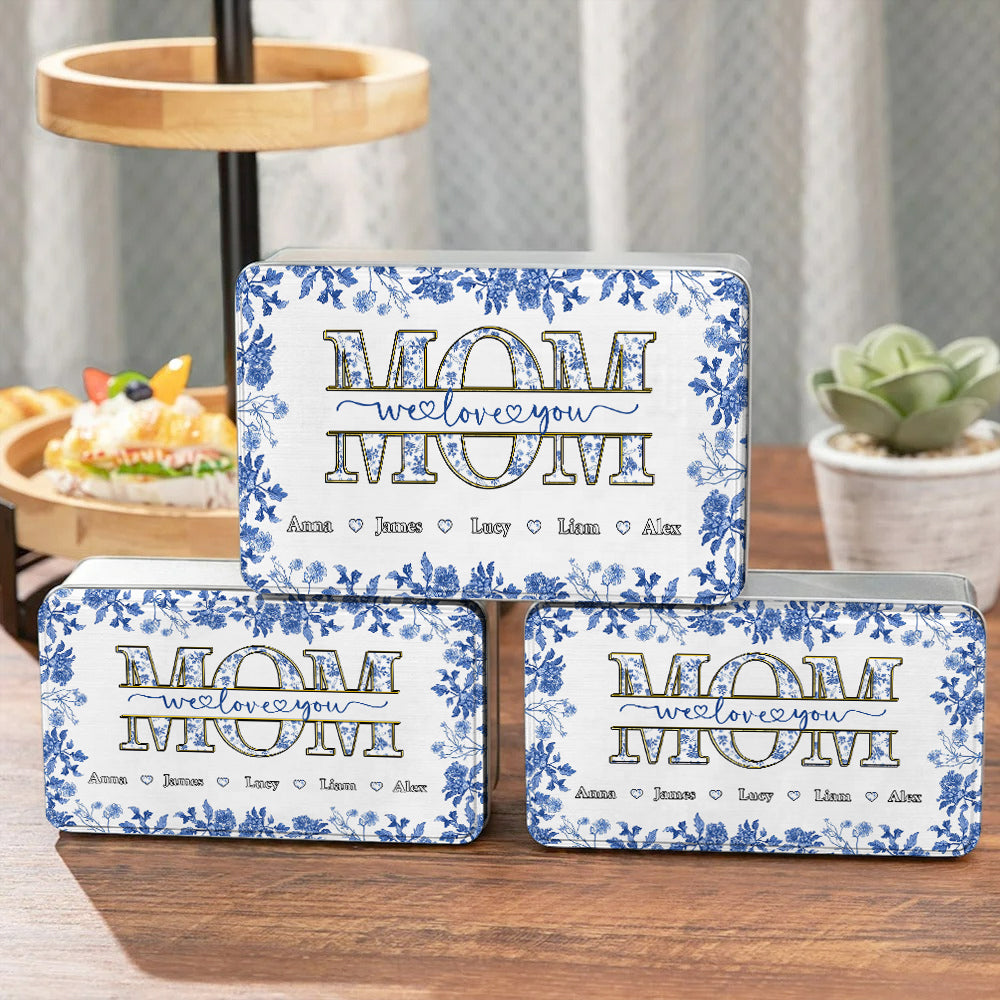 Mom We Love You Gift For Mom, Grandma,... - Personalized Mother Biscuit Tin (Test)