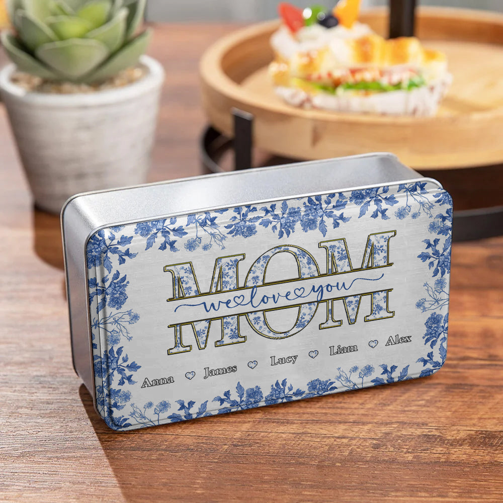 Mom We Love You Gift For Mom, Grandma,... - Personalized Mother Biscuit Tin (Test)
