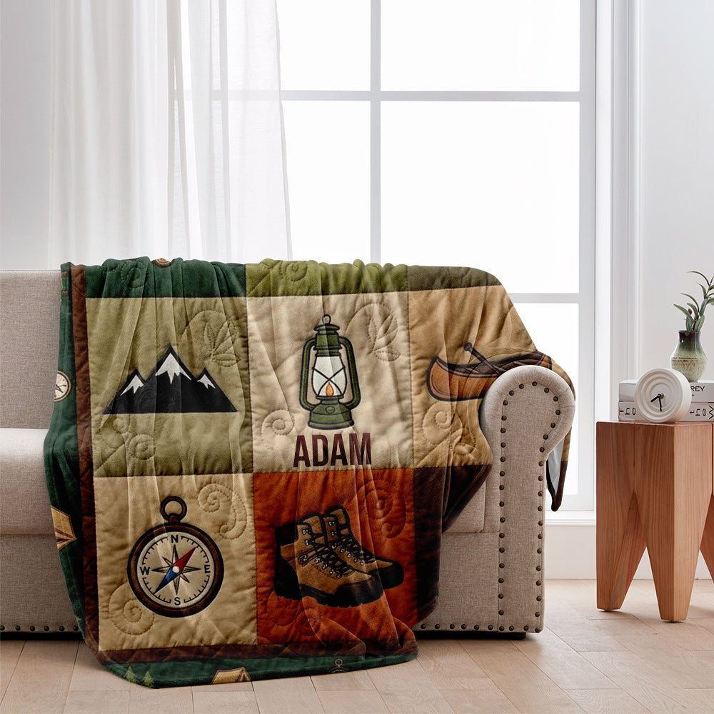 Campingliebhaber – personalisierte Campingdecke