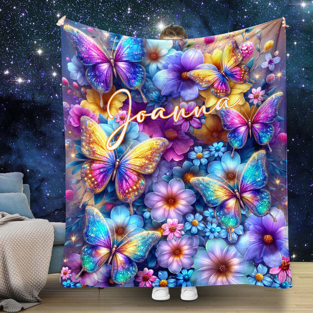 Wunderschöne Schmetterlinge – personalisierte Schmetterlingsdecke