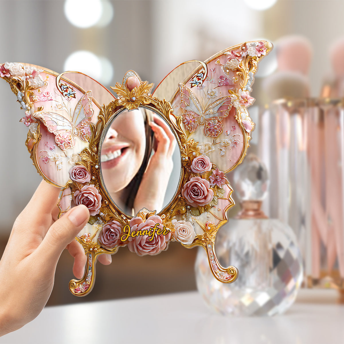 Fairy Butterfly - Personalized Butterfly Wall Hanging Mirror