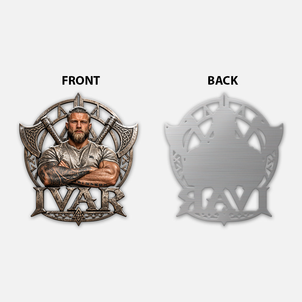 Viking Krieger - Personalisierte Viking 3D-gedruckte Metalltafel