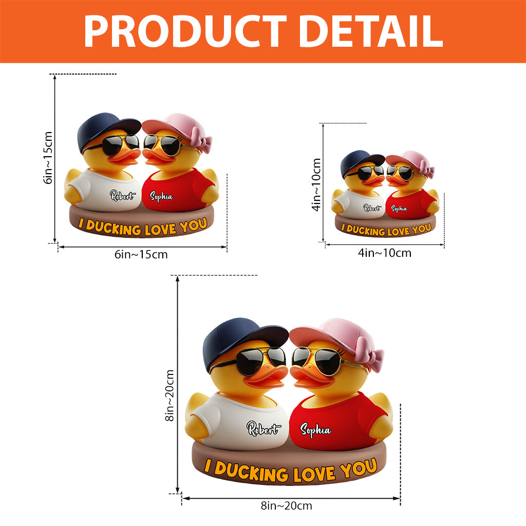 I Ducking Love You - Personalized Couple Custom Shaped Acrylic Plaque