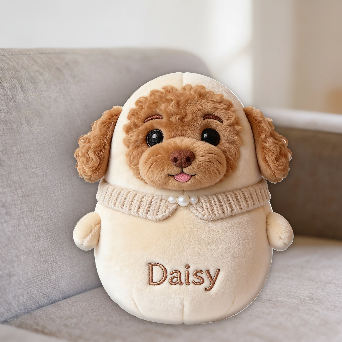 Cute Chubby Dog - Personalized Dog Premium Faux Fur Pillow