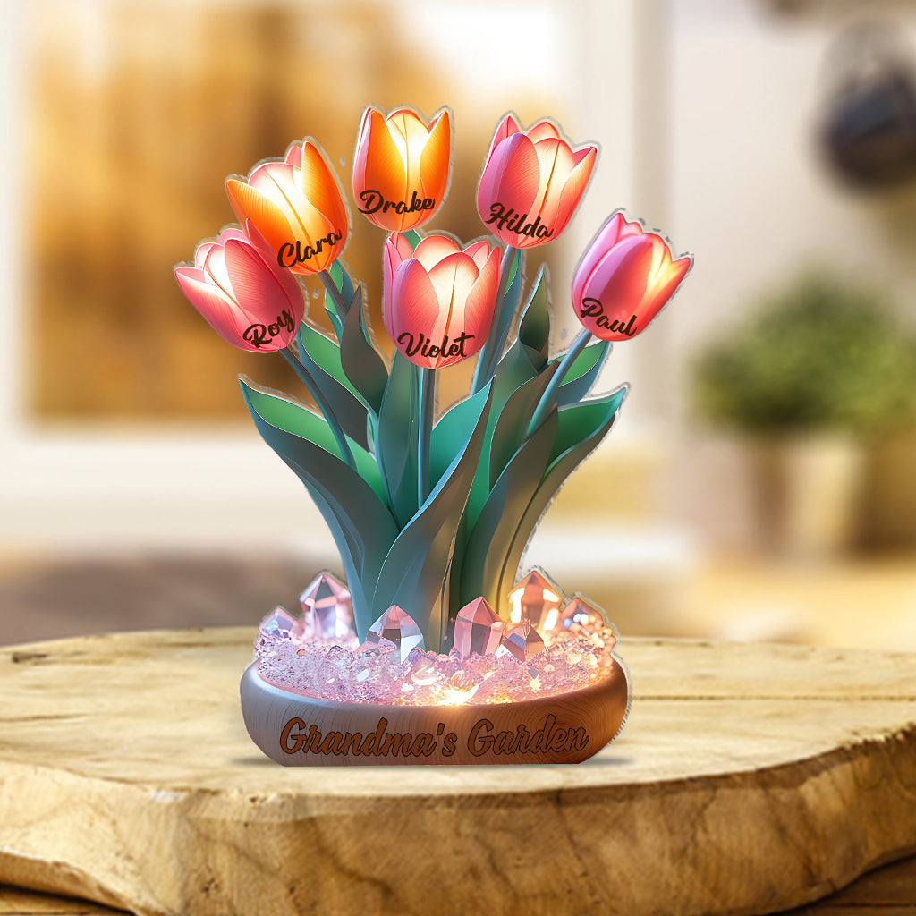 Omas Garten – Personalisierte, individuell geformte Acrylplakette für Oma