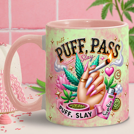 Stoner Chic – Personalisierter Becher mit Cannabis-Akzent