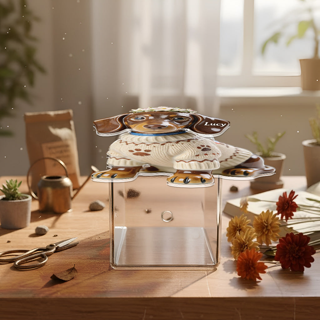 Custom Any Photo - Personalized Dog Acrylic Pot & Stake