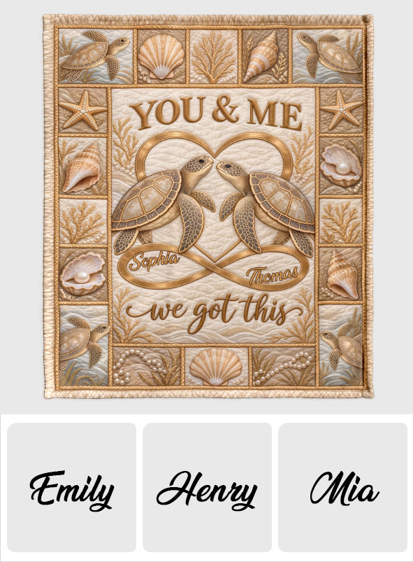 Love You Infinite - Personalized Turtle Blanket