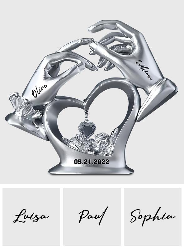 Weihnachtsgeschenk zum Jahrestag für Paare – personalisierte Acrylplakette in individueller Form