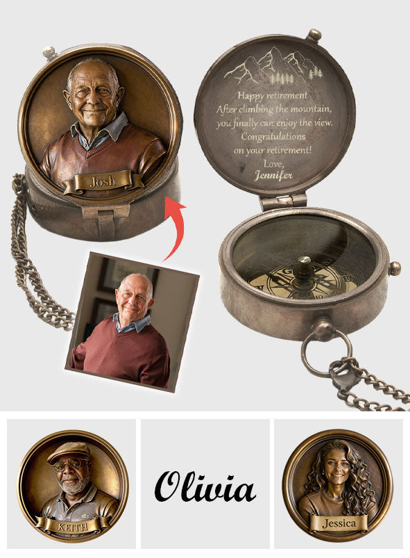 Geschenk zum Ruhestand – Personalisierter Kompass für Rentner