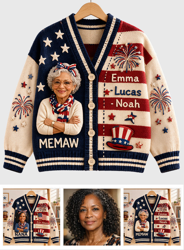 Jedes Foto Geschenk für Nana, Mutter - Personalisierte Oma Cardigan