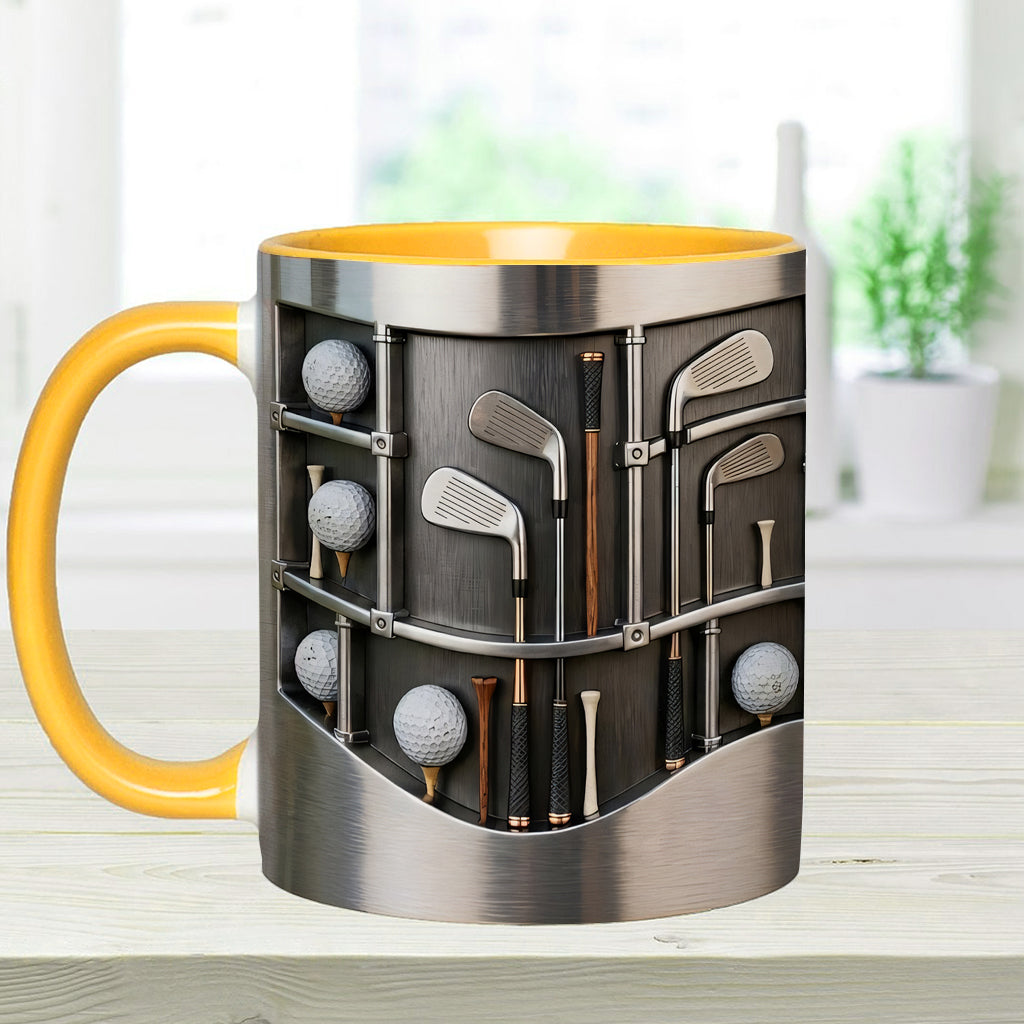 Love Gift – Personalisierte Tasse und Untersetzer mit Golfmotiv