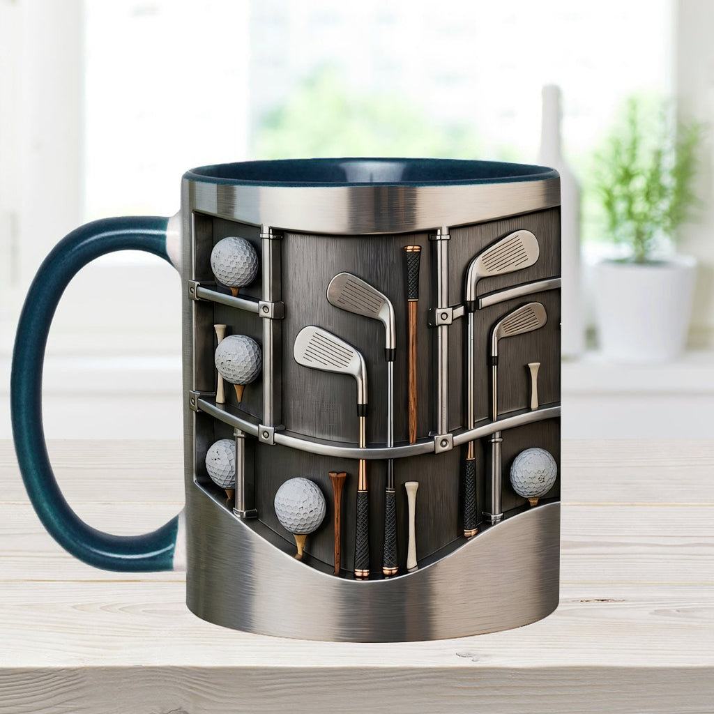 Love Gift – Personalisierte Tasse und Untersetzer mit Golfmotiv