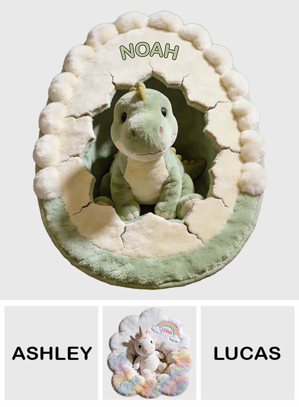 Kinderzimmer Dekor - Dinosaurier oder Einhorn - Personalisierter rutschfester Teppich