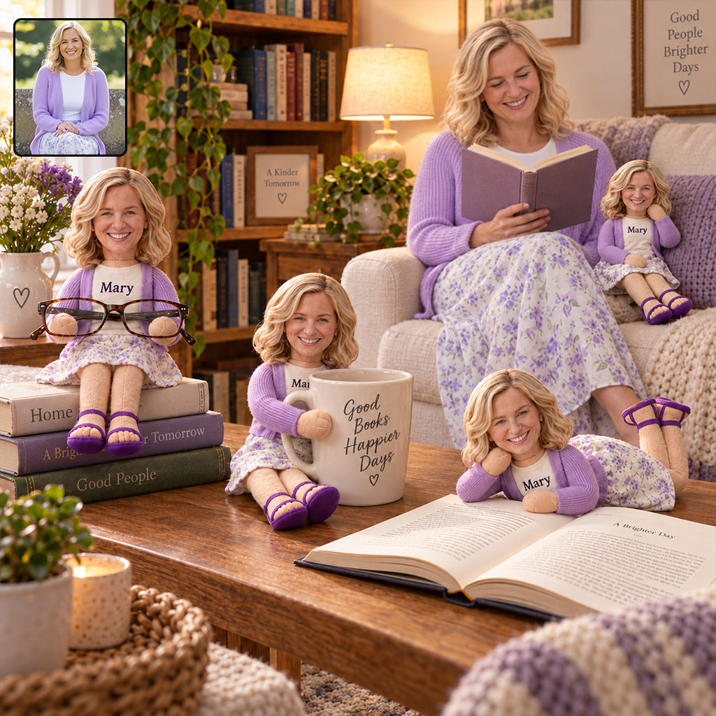 Love Reading - Personalized Book Posable Plush Doll
