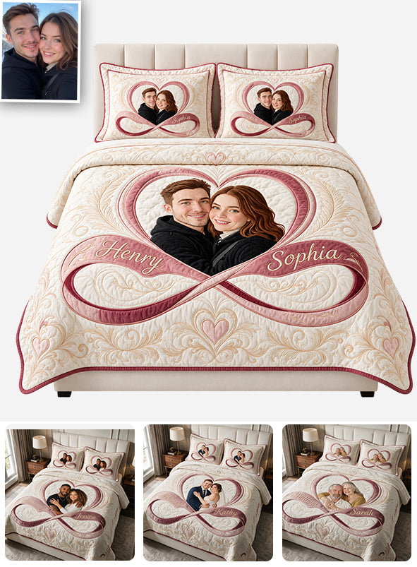Custom Any Photo - Personalized Couple Quilt Set