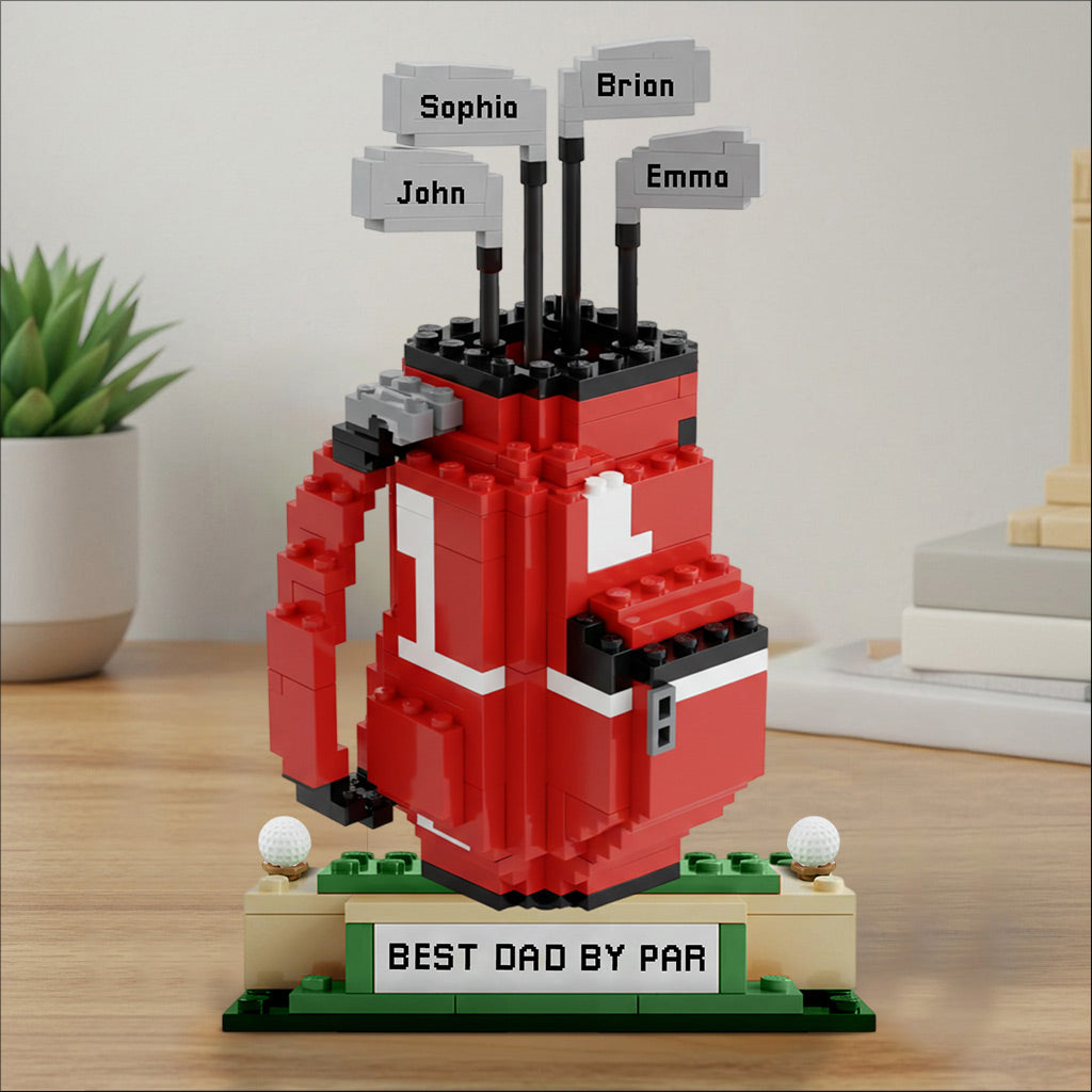 Bester Papa nach Par - Personalisierte, individuell geformte Acrylplakette für Golfer