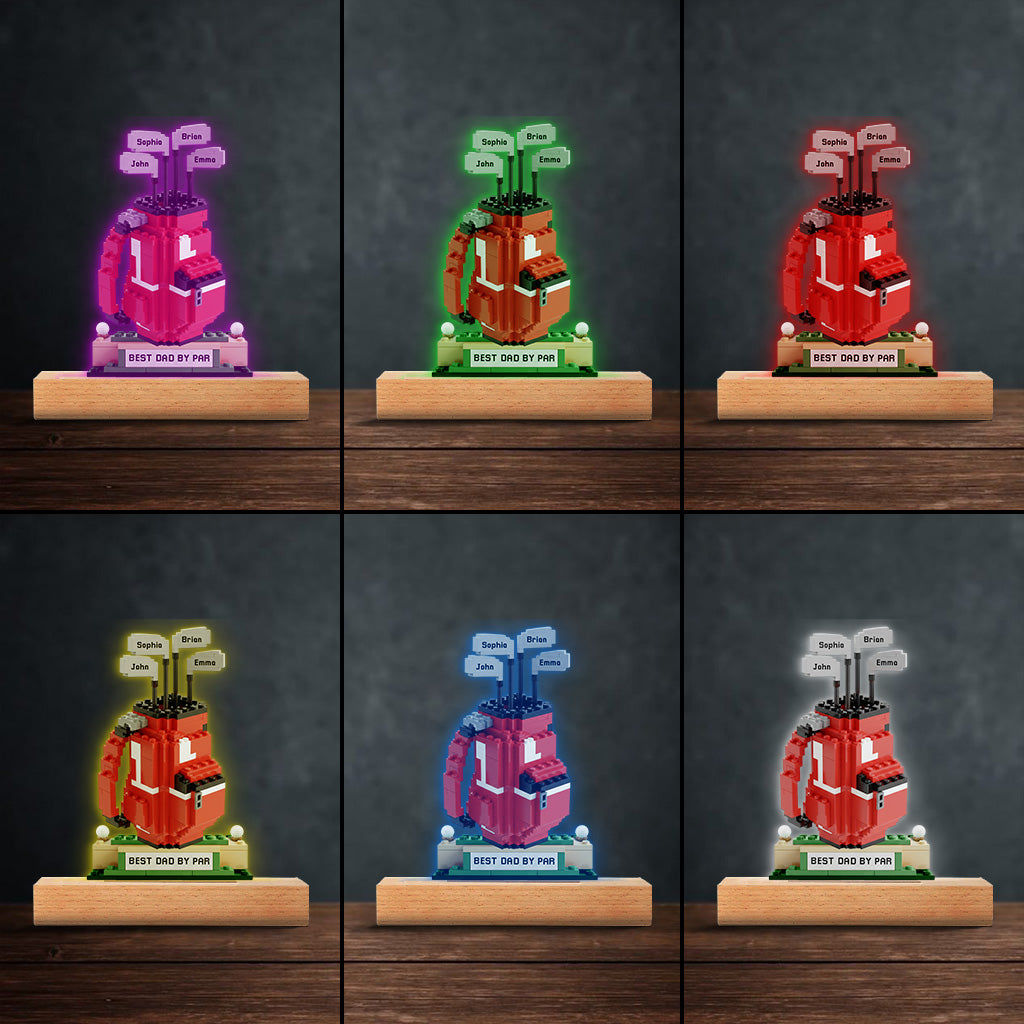 Bester Papa nach Par - Personalisierte, individuell geformte Acrylplakette für Golfer