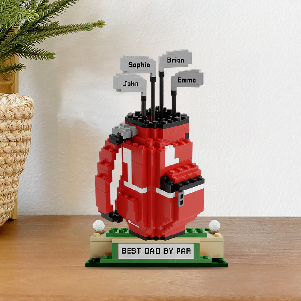 Bester Papa nach Par - Personalisierte, individuell geformte Acrylplakette für Golfer