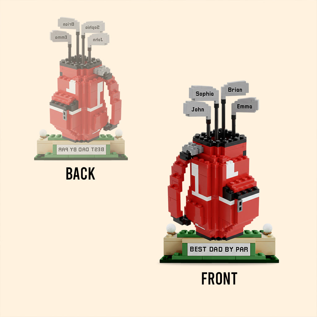 Bester Papa nach Par - Personalisierte, individuell geformte Acrylplakette für Golfer