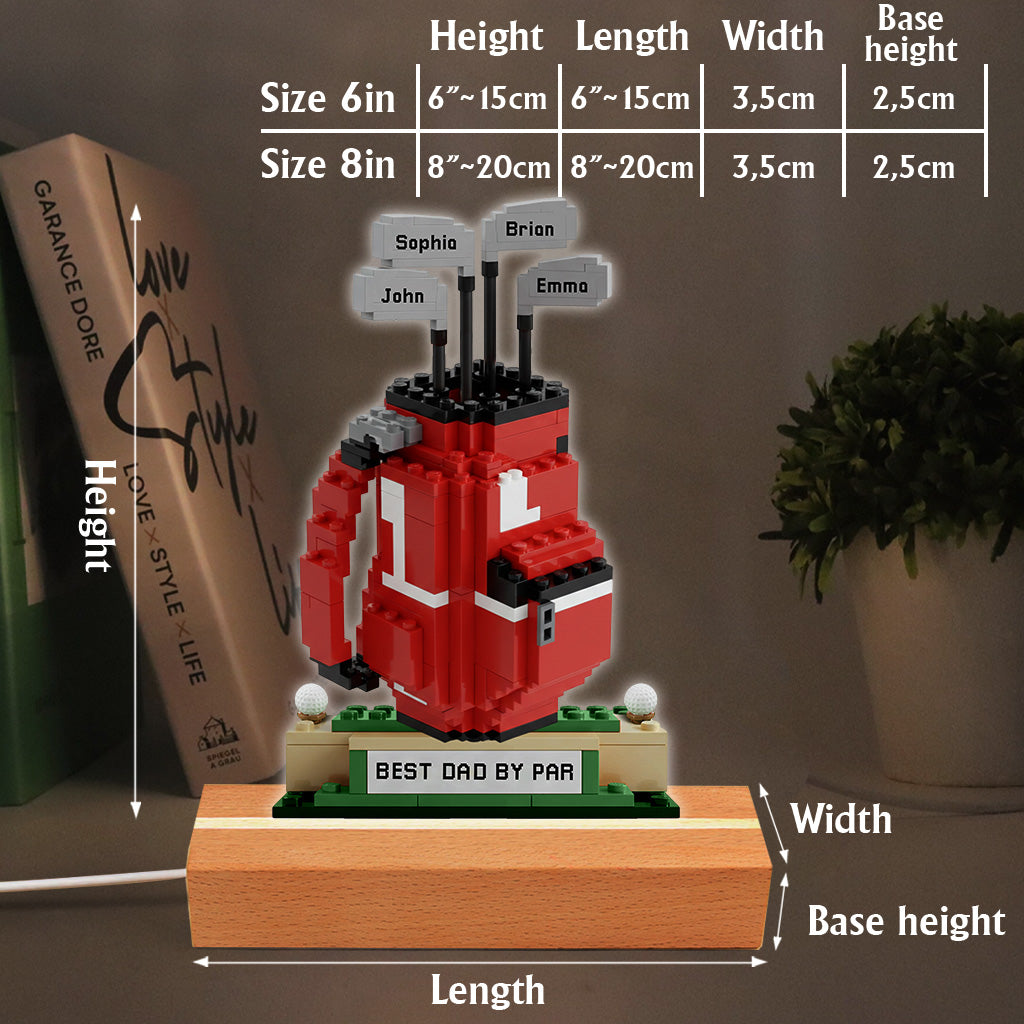 Bester Papa nach Par - Personalisierte, individuell geformte Acrylplakette für Golfer