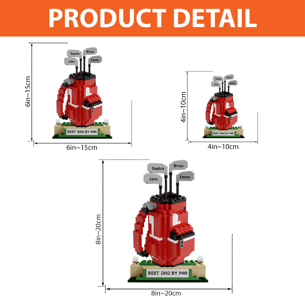 Bester Papa nach Par - Personalisierte, individuell geformte Acrylplakette für Golfer