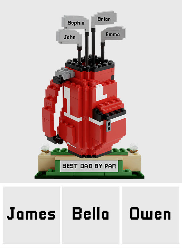 Bester Papa nach Par - Personalisierte, individuell geformte Acrylplakette für Golfer