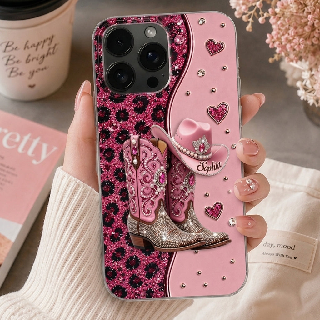 Cowgirl Boots - Personalized Cowgirl Full Print Phone Case