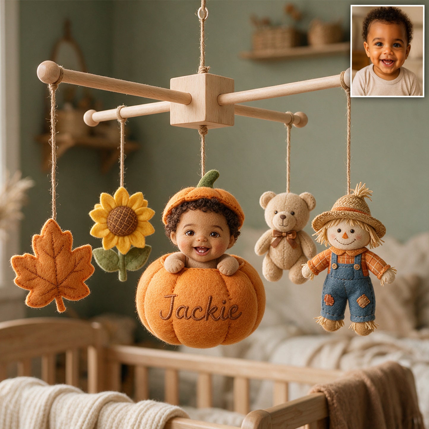 Little Pumpkin - Personalized Kid Crib Mobile