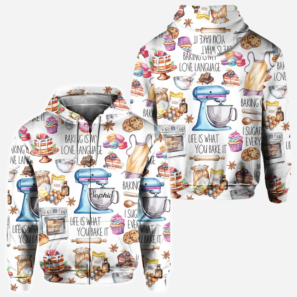 Backen ist meine Liebessprache - Personalisiertes Backshirt