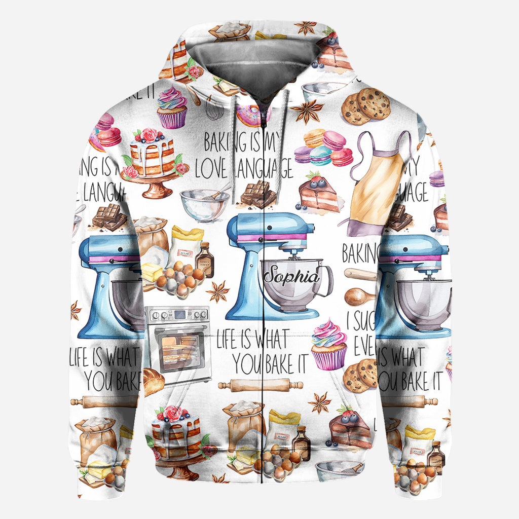 Backen ist meine Liebessprache - Personalisiertes Backshirt