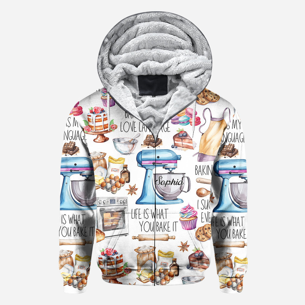 Backen ist meine Liebessprache - Personalisiertes Backshirt