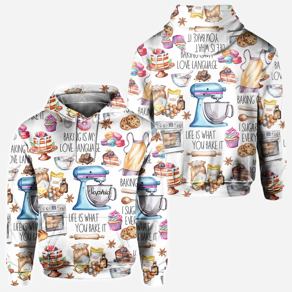 Backen ist meine Liebessprache - Personalisiertes Backshirt
